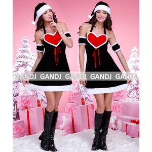 【クリスマス/赤いハートサンタ/コスプレ/コスチューム/パーティ/イベント/舞台/衣装/仮装】9447