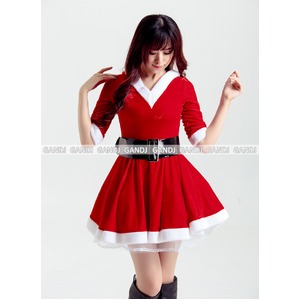 【クリスマスコスプレ/サンタ/コスプレ/コスチューム/イベント/パーティ/仮装/衣装】9472 レッド