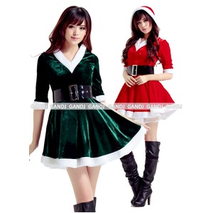 【クリスマスコスプレ/サンタ/コスプレ/コスチューム/イベント/パーティ/仮装/衣装】9472 レッド