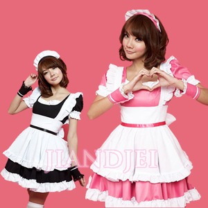 【喫茶店メイドさん家政婦/萌えメイド/メイド服/ハロウィン/クリスマス/イベント/仮装/舞台/パーティ/コスプレ/コスチューム/衣装】ns105407 チェリー