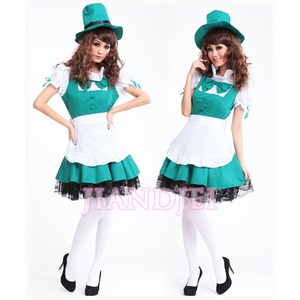 【帽子付メイドさんコスプレ/喫茶店/家政婦/萌えメイド/メイド服/ハロウィン/クリスマス/イベント/仮装/舞台/パーティ/コスプレ/コスチューム/衣装】4266