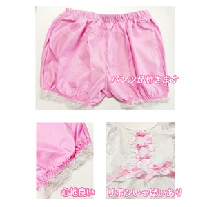 【心地良いパンツ付/五つリボンSEXYメイド服/喫茶店/家政婦/萌えメイド/メイド服/ハロウィン/クリスマス/イベント/仮装/舞台/パーティ/コスプレ/コスチューム/衣装】5416 ピンク