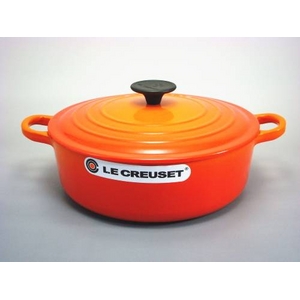 Le Creuset（ル・クルーゼ） 両手鍋 ココット・ジャポネーズ 24cm 両手鍋 オレンジ 
