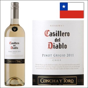 【チリ産　白ワイン】コンチャ・イ・トロ　カッシェロ・デル・ディアブロ　ピノ・グリージョ 750ml 