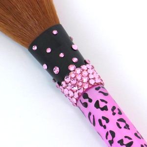 メイクブラシセット ヒョウ柄 (ピンク)