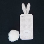 IP4S／4用シリコンケース うさ耳 ホワイト