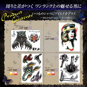 タトゥーシールスペシャルアソートNo.012 『WILD GUY set.C(GM-012)』 人気のデザインを10種類セレクト