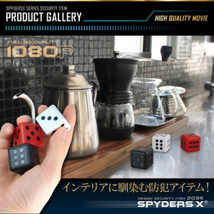 【防犯用】【超小型カメラ】【小型ビデオカメラ】サイコロ型 スパイカメラ スパイダーズX (M-946B) ブラック 1080P 赤外線暗視 動体検知