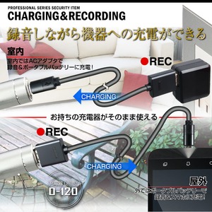 【防犯用】【小型ボイスレコーダー】USBケーブル型ボイスレコーダー スパイダーズX (NB-002) 簡単操作 32GB対応