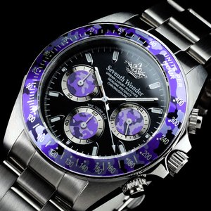 Seventh Wonder(セブンス・ワンダー) クロノグラフ メンズ 腕時計 THE THIRD EYE CAMO PURPLE SW0404