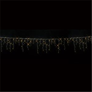 120球LEDアイスクルライト 270cm レモンゴールド(透明コード/コントローラー付き/防滴型)