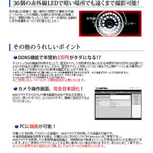 防水仕様 屋外・屋内ネットワークカメラ(IPカメラ) Bシリーズ IP-CPB643WS
