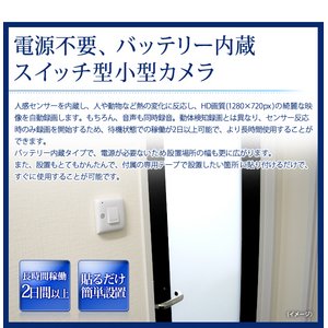 【小型カメラ】人感センサー搭載 壁スイッチ型 小型ビデオカメラ 【SWITCHER -スイッチャー-】