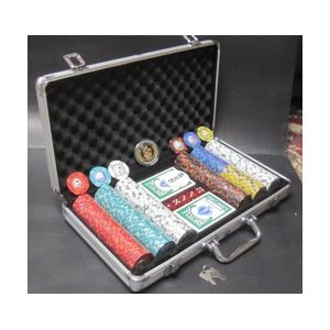 フォースポット・ポーカーセット300 -シルバー（チップセット）