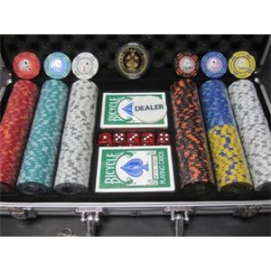 フォースポット・ポーカーセット300 -シルバー（チップセット）
