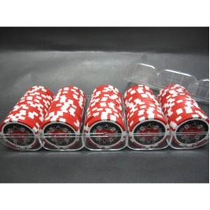QuattroAssi(クアトロ・アッシー）ポーカーチップ100枚セット＜レッド(５)＞
