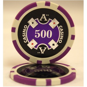 QuattroAssi(クアトロ・アッシー）ポーカーチップ100枚セット＜パール(500)＞