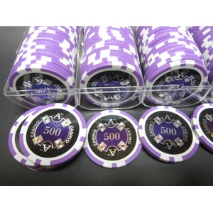QuattroAssi(クアトロ・アッシー）ポーカーチップ100枚セット＜パール(500)＞