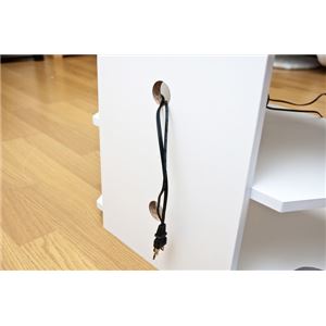 コーナーテレビ台/テレビボード(Wega) 【幅80cm】 棚板収納付き ホワイト(白)