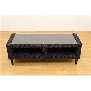 テレビ台/テレビボード(ABACA) 【幅120cm】 強化ガラス製 収納棚付き ブラウン