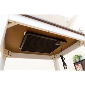 デスクヒーター(パネルヒーター/暖房器具) 46cm×36cm 3時間自動オフタイマー/専用カバー付き