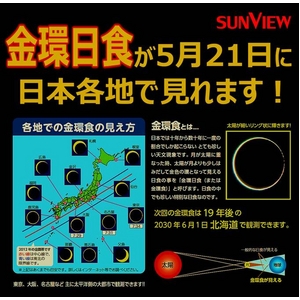 金環日食を安全に見よう。遮光プレート サンビュー