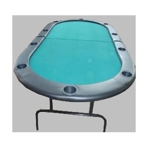 ポーカーテーブル (C10-LIGHT) (２折・軽量タイプ)ブルー