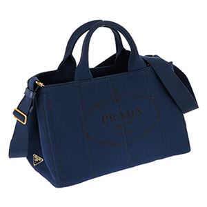 Prada (プラダ) 1BG642 CANAPA/BLUETTE 手提げバッグ