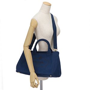 Prada (プラダ) 1BG642 CANAPA/BLUETTE 手提げバッグ