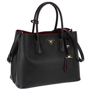 Prada �i�v���_�j 1BG756 S�^CUIR�^NER�^FUOCO ��񂰃o�b�O