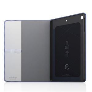 【iPad Air ケース】SLG Design D5 Calf Skin Leather Diary（カーフスキンレザーダイアリー）フィルム1枚入り スタンド機能付 自動オン/オフ機能付 カードポケット（blue）