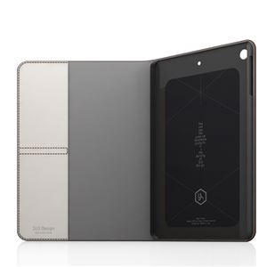 【iPad Air ケース】SLG Design D5 Calf Skin Leather Diary（カーフスキンレザーダイアリー）フィルム1枚入り スタンド機能付 自動オン/オフ機能付 カードポケット（Tanbrown）