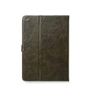 【iPad Air】ZENUS Masstige Lettering Diary（マステージ レタリングダイアリー）スタンド機能付 合成皮革 ハイブリッド（deepkhaki）