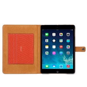 【iPad Air】ZENUS Cambridge Diary スタンド機能付 イタリアンファブリック ハイブリッド（orange）