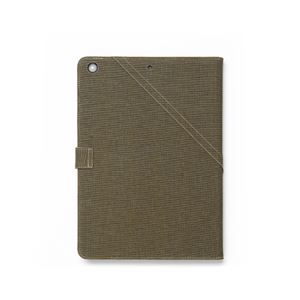【iPad Air】ZENUS Cambridge Diary スタンド機能付 イタリアンファブリック ハイブリッド（khaki）