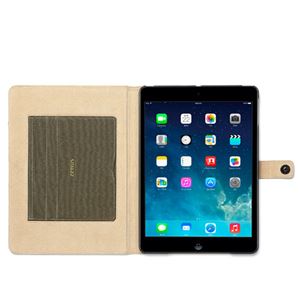 【iPad Air】ZENUS Cambridge Diary スタンド機能付 イタリアンファブリック ハイブリッド（khaki）