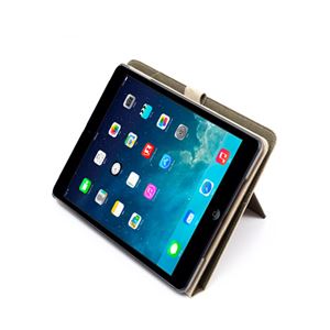【iPad Air】ZENUS Cambridge Diary スタンド機能付 イタリアンファブリック ハイブリッド（khaki）