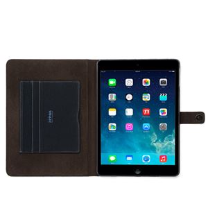 【iPad Air】ZENUS Cambridge Diary スタンド機能付 イタリアンファブリック ハイブリッド（navy）