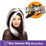 RUBIE'S i[r[Yj 51462 Miss Sinister Wig - Black^SilveriEBbOj