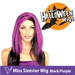 RUBIE'S i[r[Yj 51464 Miss Sinister Wig - Black^PurpleiEBbOj