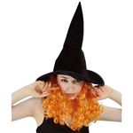 RUBIE'S i[r[Yj 802694 Witch Hat with Orange Curly Hair