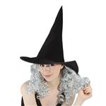 RUBIE'S i[r[Yj 802695 Witch Hat with Silver Curly Hair