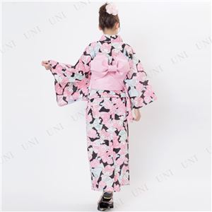 リボンリボンマイメロディ浴衣（結び帯付き2点セット）※ハンガー付き専用袋 ブラック（BK）