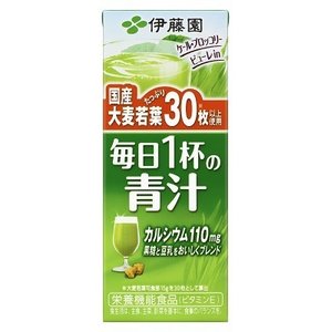 【まとめ買い】伊藤園 毎日1杯の青汁 紙パック 200ml×24本（1ケース）