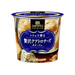 【まとめ買い】ポッカサッポロ じっくりコトコト こんがりパン PREMIUM トリュフ香る贅沢クアトロチーズポタージュ (カップ) 30.3ｇ&times;24カップ(6カップ&times;4ケース)