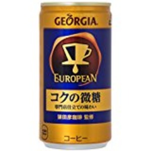 【まとめ買い】コカ・コーラ ジョージア ヨーロピアン コクの微糖 缶 185g&times;60本（30本&times;2ケース）