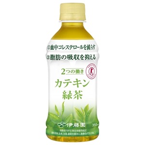 【まとめ買い】伊藤園 2つの働き カテキン緑茶 PET 350ml&times;24本（1ケース）