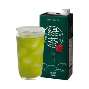 【まとめ買い】WHITE NOBLE TEA 業務用宇治玉露入り緑茶 1L 紙パック 12本（6本&times;2ケース）
