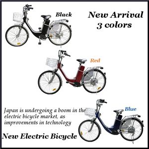 電動アシスト自転車 LX-BIKE(シマノ製6段変速・前カゴ付) LX-24 BLACK