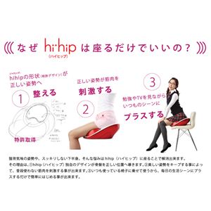 hihip ハイヒップ 美姿勢サブチェア 骨盤On the Chair HHI-EV-R／P001 レッド／パープル